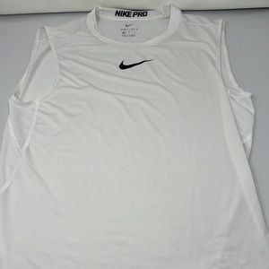 Nike Sleeveless Dri-Fit White Workout Shirt